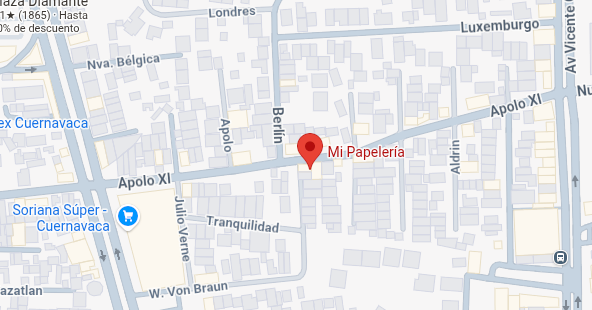 Mapa de ubicación Papelería y Centro de Copiado